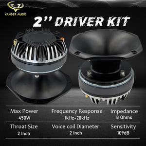 Offre Spéciale – Haut-parleur de compression fin en aluminium de 2 pouces avec diffuseur de 450 W et 109 dB pour voiture, sonorisation, karaoké et home cinéma - Product Image 4