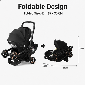 <span class=keywords><strong>Poussette</strong></span> pliable 3 en 1 Kidilo avec siège auto pour bébé, châssis en alliage d'aluminium pour une utilisation familiale en extérieur, OEM ODM - Product Image 4