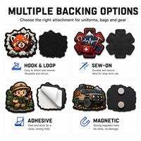 Patch PVC extérieur personnalisé, badge moral 3D en caoutchouc souple pour sac à dos, veste, casquette, accessoires d'uniforme