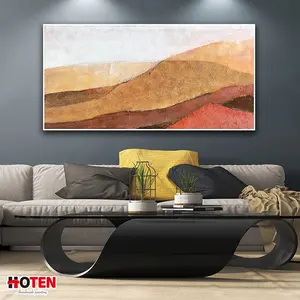 Personalização obras de arte decoração home parede pintura pintada mão paisagem pôr do sol montanha lona arte pintura a óleo