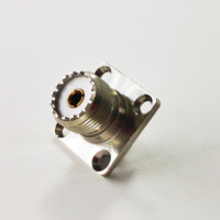Connecteur Jack Coaxial RF Étanche SO239 UHF Femelle à Bride Carrée 25,4 mm avec Réceptacle, Prix Usine