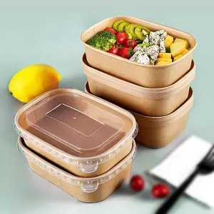 Balde de comida Kraft para viagem, recipiente portátil para comida, lancheira