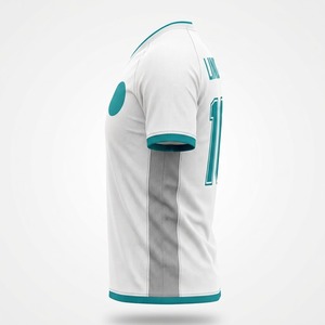 Maillot de football unisexe sublimé en gros, sans manches, col respirant, évacuant l'humidité, 100 % polyester, taille élastique, personnalisable - Product Image 3