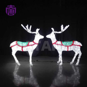 Lumière LED 3D en forme de renne de Noël pour les décorations de vacances en extérieur et la décoration paysagère festive - Product Image 6