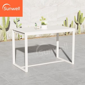 Flat gói Patio đồ nội thất khung nhôm Bistro Phân Thanh Nhà hàng ngoài trời KD ăn thanh cao Bảng với vải chống UV - Product Image 4