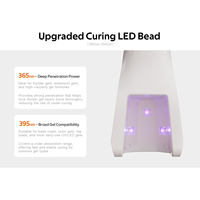 Lampu Kuku LED UV Portabel dengan Sensor Gerak, Otomatis Menyala 30s 60s Timer, Lampu Pengering Gel Bebas Genggam