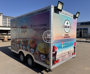 2025 New Ice Cream Food Stand Trailer Pink Trolly Small Mobile Carts Sale Food Trailer with Full <b>Kitchen</b> Equipments - Product Image 5