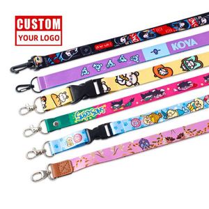 Cheap Custom Bulk Key ID Badge Holder Anime Sublimation Lanyards - Product Image 1