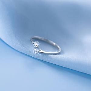 Design romantico S925 argento Sterling CZ pietra promessa anello di fidanzamento per le donne J0212 - Product Image 3