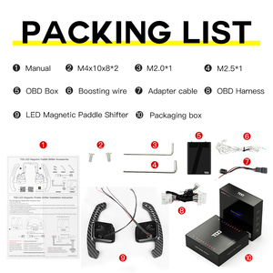 TDD แป้นเปลี่ยนเกียร์คาร์บอนไฟเบอร์แม่เหล็กไฟ LED สำหรับ Chevrolet Camaro SS Corvette พวงมาลัย C7 - Product Image 6