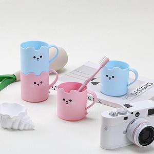 Tasse jetable pour enfants tasse de lavage tasse de bain de bouche simple tasse de brosse à dents dessin animé créatif maison en plastique écologique - Product Image 2