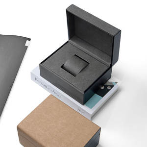 Boîte à montre Tancy de luxe en cuir gris, avec intérieur en bois élégant, étui de présentation léger et anti-poussière, design rectangulaire <span class=keywords><strong>pour</strong></span> - Product Image 3