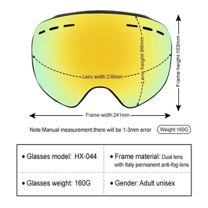 Lunettes <span class=keywords><strong>de</strong></span> <span class=keywords><strong>ski</strong></span> personnalisées avec logo, polarisées, pour snowboard, anti-buée, verres miroir, protection UV400, équipement <span class=keywords><strong>de</strong></span> sécurité pour les sports <span class=keywords><strong>de</strong></span> neige, OEM - Product Image 3