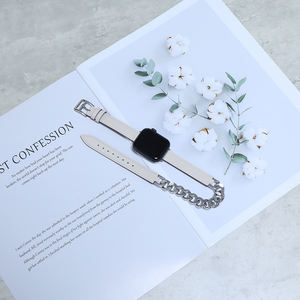 Para Hermes <span class=keywords><strong>Apple</strong></span> <span class=keywords><strong>Watch</strong></span> Double Tour <span class=keywords><strong>Watch</strong></span> Band Acero inoxidable Cow Link Correas de reloj de cuero 20mm para Seiko - Product Image 3