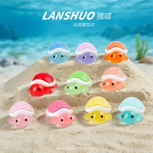 Lanshuo Cartoon <b>Turtle</b> Resin Ornament Plastic Animal Shape Home Decoration Craft Model <b>Toy</b> - Product Image 4
