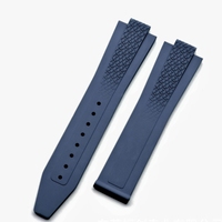 Correa de Reloj de Caucho FKM Transpirable de 22 mm, Correa Deportiva de Lujo con Hebilla de Acero, Correas de Reloj Clásicas de Fluororubber