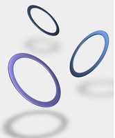 Neues Design Metall-Klebemagnetisches Kabelloses Ladepad mit Ring und Handyband für Mobiltelefone