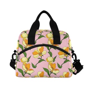 Hawaiian Fresh Style Custom Plumeria <b>Tote</b> <b>Lunch</b> Box Portable Insulated Soft Cooler <b>Lunch</b> <b>Bag</b> With Pockets for Picnic Food - Product Image 2