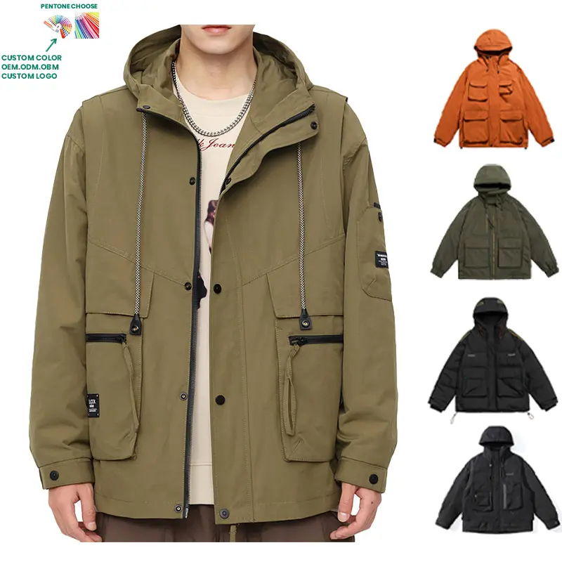 Winter Down Coats Quilted Padded Thick Thermal Warm Zip Up Puffer Jacket For Men