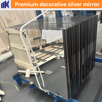 Miroir en aluminium sur mesure en gros 1,1 mm 2 mm 3 mm 4 mm 5 mm 6 mm, miroir en verre flotté transparent pas cher pour la maison et la décoration intérieure