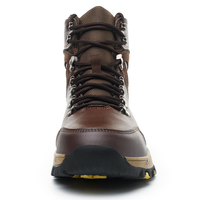 Bottes de sécurité montantes DianSen D865 avec embout en acier, semelle intermédiaire en Kevlar, en cuir microfibre imperméable pour hommes, idéales pour le travail de construction