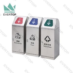 SD-36 24L Poubelles de recyclage en acier inoxydable à porte poussoir avec couvercle à fermeture automatique <span class=keywords><strong>Poubelle</strong></span> de recyclage d'intérieur pour bureaux et espaces commerciaux - Product Image 2