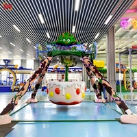 Manège Mini Frisbee à Cabine Rotative Thème Dinosaures, Modèle DinoStyling, à Succès Commercial, Attraction pour Enfants, pour Extérieur, Centre Commercial et Fête Foraine