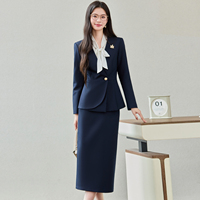Ensemble de costume blazer pour femme certifié OEKO-TEX, coupe ajustée, pour bureau, formel, avec logo personnalisé, marque privée, qualité export UE/US