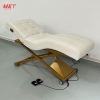 Meientai Lit de beauté électrique incurvé en métal pour cils et soins du visage, ensemble pour hôtel, salle de sport, salle de bain, réglable, haute qualité