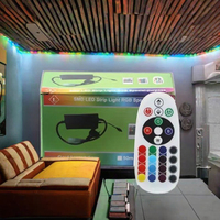 Contrôleur RGB 220V pour Bandes LED Haute Tension, Variateur d'intensité avec Télécommande Sans Fil IR 24 Touches, Prise EU pour Lampes à Ruban et Contrôles d'Éclairage