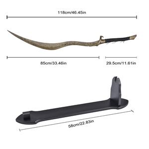 Spadone Curvo del Mastino Sanguinario da 118cm 1,6kg Replica Arma Reale dal Gioco Elden Ring Lama in Acciaio 440ss per Oggetti di Scena Cosplay - Product Image 2