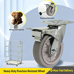 Locking Caster 1000 Capacity Nylon Wheel Stem Mount Heavy Duty Industrial Grade Premium Quality Construction Set Set Set - Product Image 5