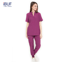 Ensemble de blouses et pantalons de travail multicolores, haute élasticité, doux, pour femmes, uniforme clinique, blouses et pantalons de travail pour salon de beauté, spa