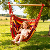 Chaise suspendue pliable portable pour le camping, hamac léger pour adultes et enfants, durable, pour le jardin, le camping, la terrasse, le balcon