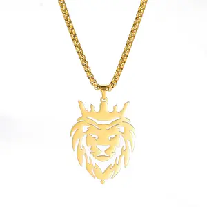 Kolye kolye eğilim moda tasarım anlamda altın imperious hollow aslan kafası özel kolye güzel takı kolye