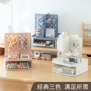 Good Products Of The Times Desktop Pegboard <b>Drawer</b> <b>Storage</b> <b>Box</b> With Hooks And Bins For Office Desk Organization - Product Image 5