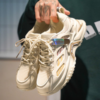 Chaussures de course décontractées polyvalentes et respirantes pour hommes, nouvelle collection été, légères, en maille, à lacets, durables, style papa