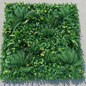 Panneau de haie artificielle en plastique PE avec <span class=keywords><strong>mini</strong></span> fleurs, résistant aux UV, écologique et durable pour la décoration de la maison et du bureau - Product Image 1