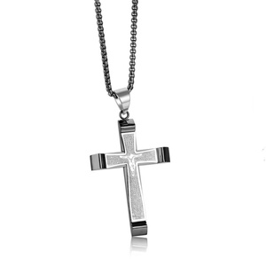 Gold Cross Pendant Crucifix Jesus Cross Pendants <b>Necklace</b> Black <b>Silver</b> Stainless Steel High Quality <b>Mens</b> <b>for</b> <b>Men</b> Charm <b>Necklaces</b> - Product Image 2