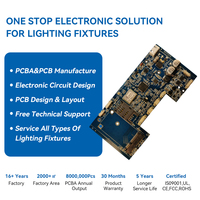 Service professionnel de cartes de circuits imprimés (PCB) d'éclairage sur mesure, assemblage complet des composants électroniques internes, sauf le boîtier de lampe
