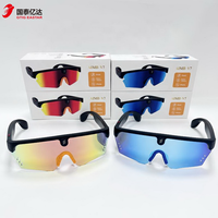 Lunettes de cyclisme intelligentes coupe-vent avec appels mains libres, haut-parleurs audio stéréo, protection UV, étanches IP65 et assistant IA
