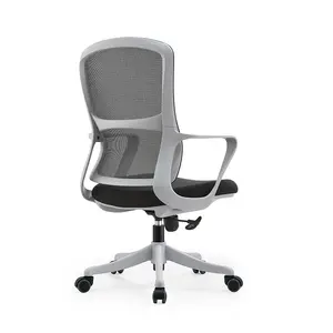 Kursi rumah ergonomis, komputer kantor, meja jaring bisa disesuaikan dengan roda