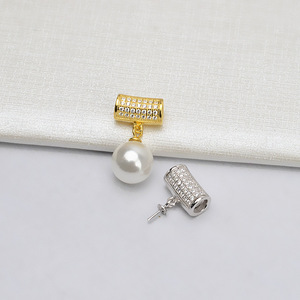 Colgante de Tubo de Plata S925, Colgante de Cabeza Femenina, Joyería Semiterminada Vacía, Perlas Personalizadas para DIY, Accesorios, Perlas Sueltas - Product Image 1