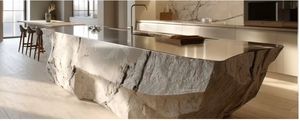 Mostrador de Recepción de Piedra Natural Personalizable en Color Travertino, Mármol <span class=keywords><strong>y</strong></span> Ónix para Hotel, Salón o Tienda - Product Image 5