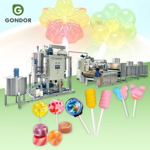 Ligne de production de machines automatiques pour la fabrication de sucettes et de bonbons durs, avec système de dépôt automatique, modèle Color Whistle Auto Chocolate Crutch Flat - Product Image 1