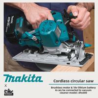 Scie circulaire sans fil ForMakita DHS680 165 mm pour le travail du bois professionnel, 18 V LXT sans balais, profondeur de coupe maximale de 57 mm