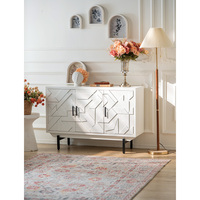 Meuble de rangement en bois massif de style nordique moderne simple, armoires de rangement blanches cintrées, meubles de maison pour le salon, entrée