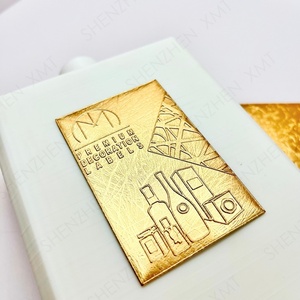 Funda de teléfono con corte de logotipo 3D personalizable con acabado dorado y plateado, 1 pieza, chapado impermeable para pegatinas personalizadas en velas artesanales - Product Image 5