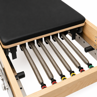 Reformer de Pilates de Madera de Roble de Primera Calidad, Certificado CE, Deslizamiento Suave, Máquina de Entrenamiento Profesional para Estudio y Hogar