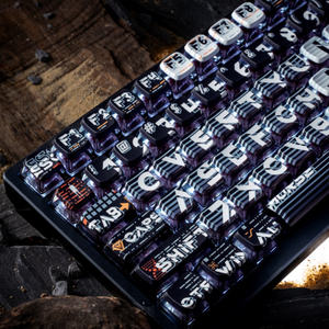 Ensemble de touches de <span class=keywords><strong>clavier</strong></span> en PBT transparent avec impression par sublimation, style Pudding Jelly, code Morse 104+18, profil ASA/Cherry pour <span class=keywords><strong>clavier</strong></span> mécanique - Product Image 5